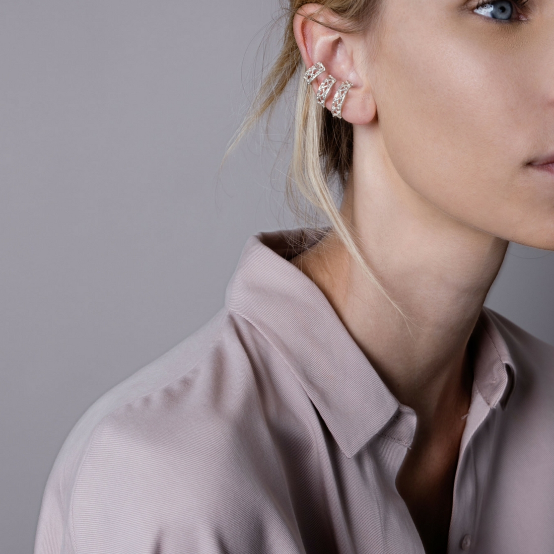 Beam Mono Earring 925 Silver Sterling Architectureàporter