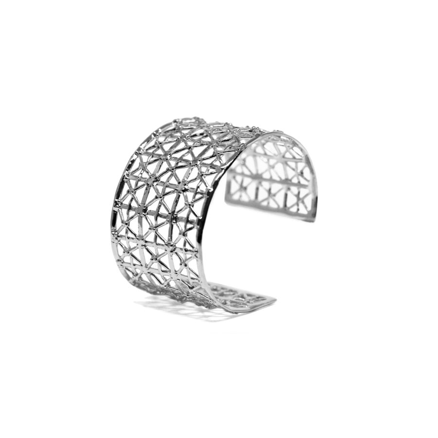 Bracciale gasometro medio rodio nero