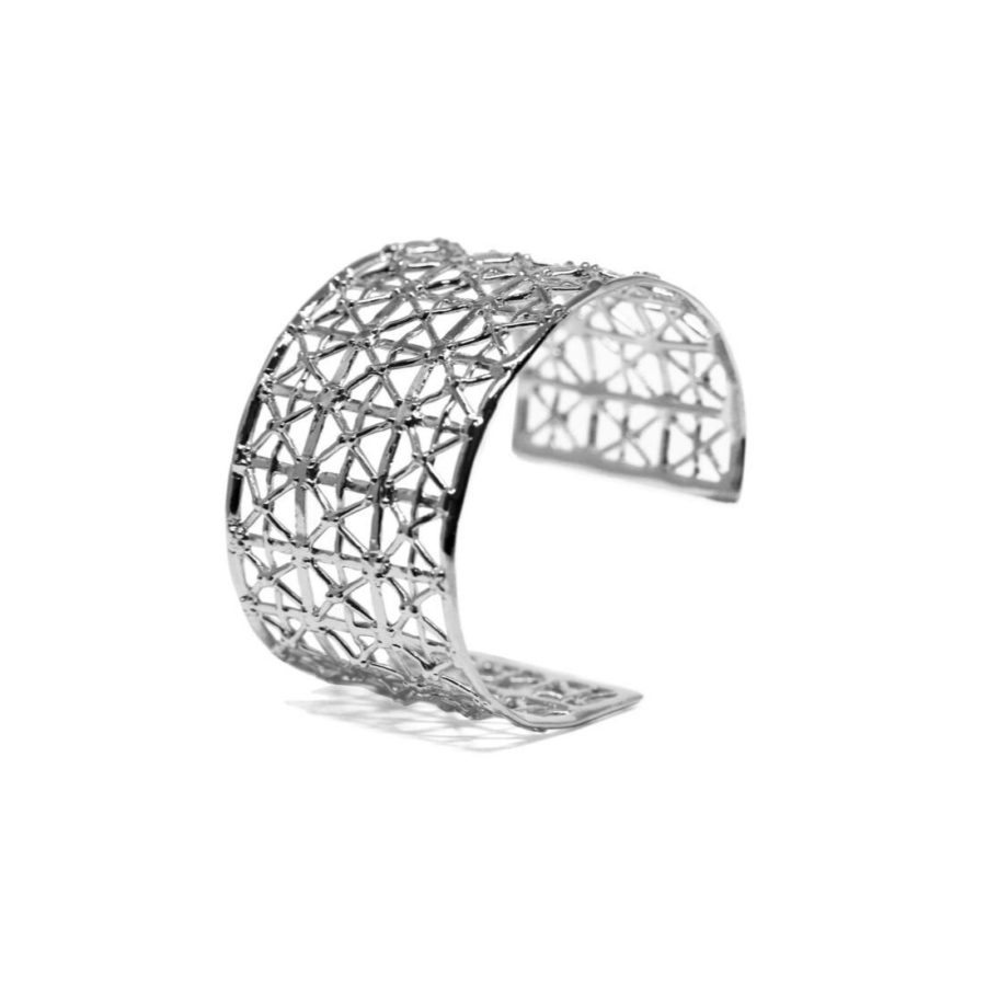 Gasometro Ostiense Roma Bracciale Rodio Placcato