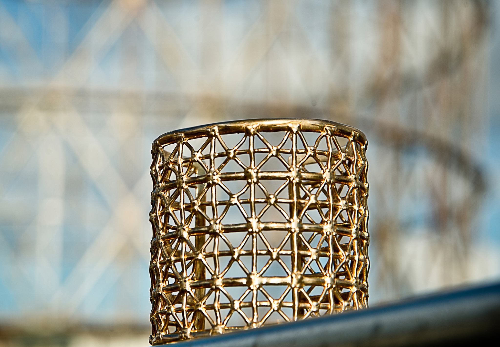 Gasometer Gold Cuff & the Gasometer of Rome | Courtesy of Co.Ro. Jewels