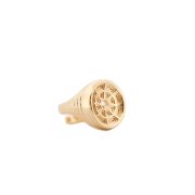 Pantheon signet ring for her in gold plated silver