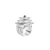 Anello pagoda argento Granato 1